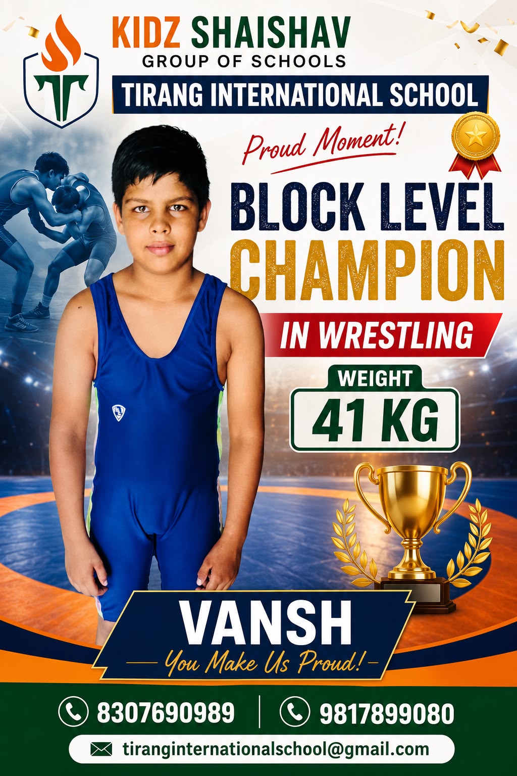Vansh - Wrestling Champion
